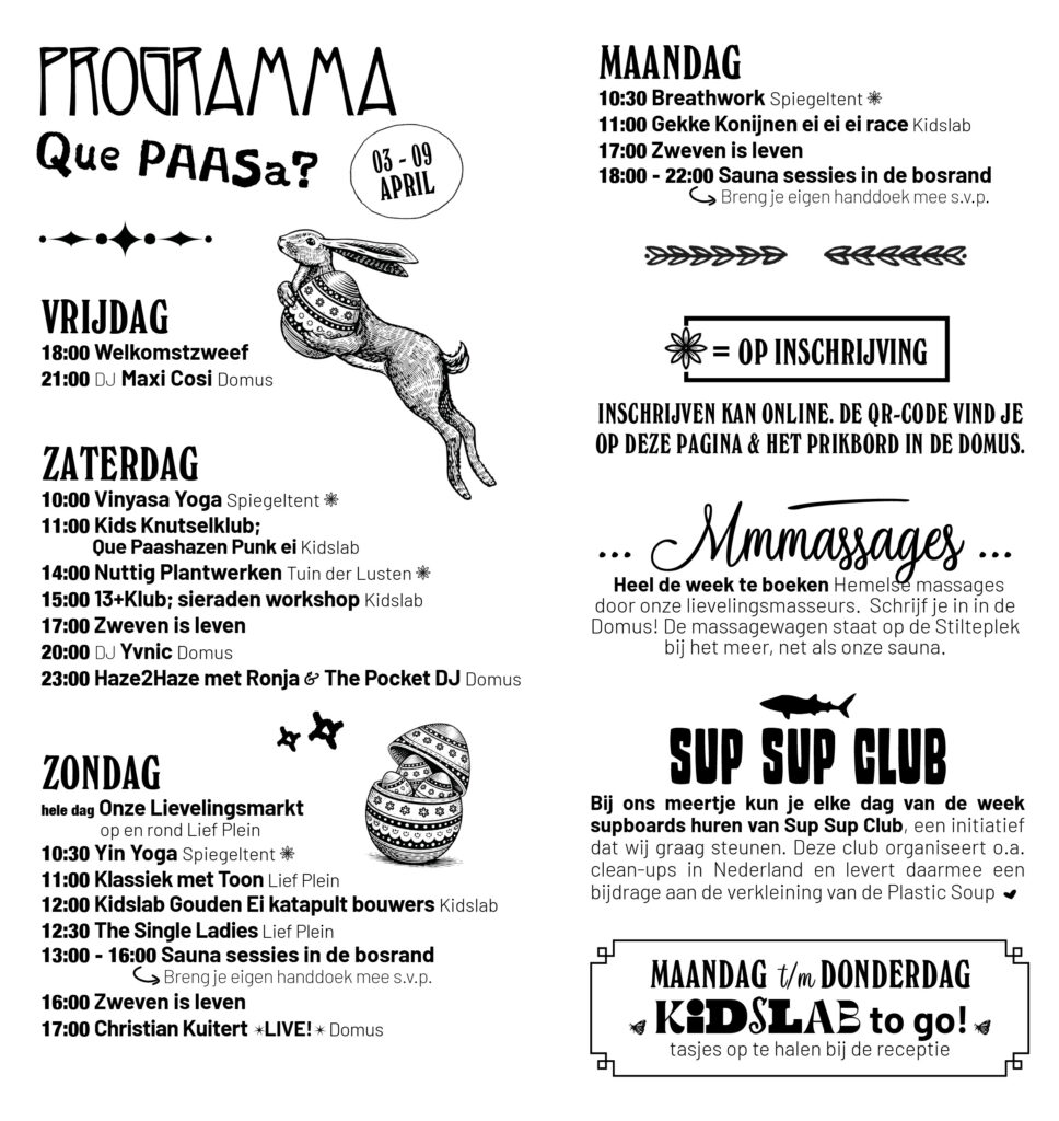 paasweekend kamperen op De Lievelinge